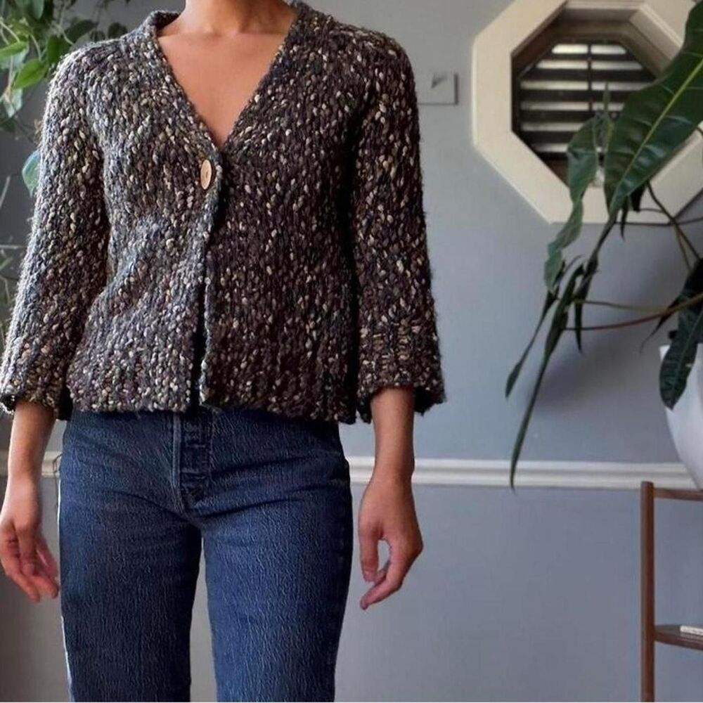 Leo & Nicole earthy chunky knit cardigan
